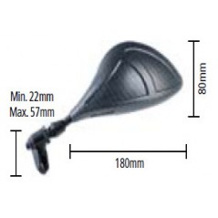 PUIG Espejo retrovisor izquierdi Z1 pie carenado entre 57 y 22mm UNIVERSAL HOMOLOGA 4252