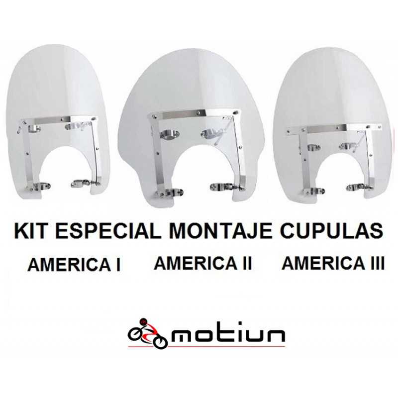 PUIG MOUNTING KIT FOR SCREENS MODEL AMERICA, STAINLESS STEEL 2180