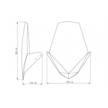 PUIG Windshield dome hand windshield accessory Naked New Generation 7655