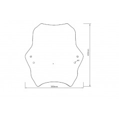 PUIG Windshield dome hand windshield accessory BAT UNIVERSAL 8088