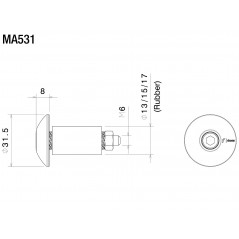 RIZOMA Aluminum terminal handlebar counterweights MA531