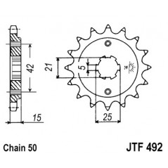 Pinion, attack, transmission front