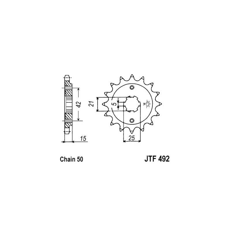 Pinion, attack, transmission front