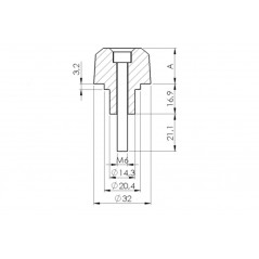 PUIG Contrapesos Terminales Manillar de Aluminio Corto 20mm - Marca 9358