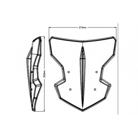 PUIG Windshield dome hand windshield accessory NEW GEN SPORT 9376