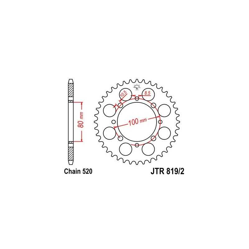 Ring, transmission, rear, steel  JT 819/2