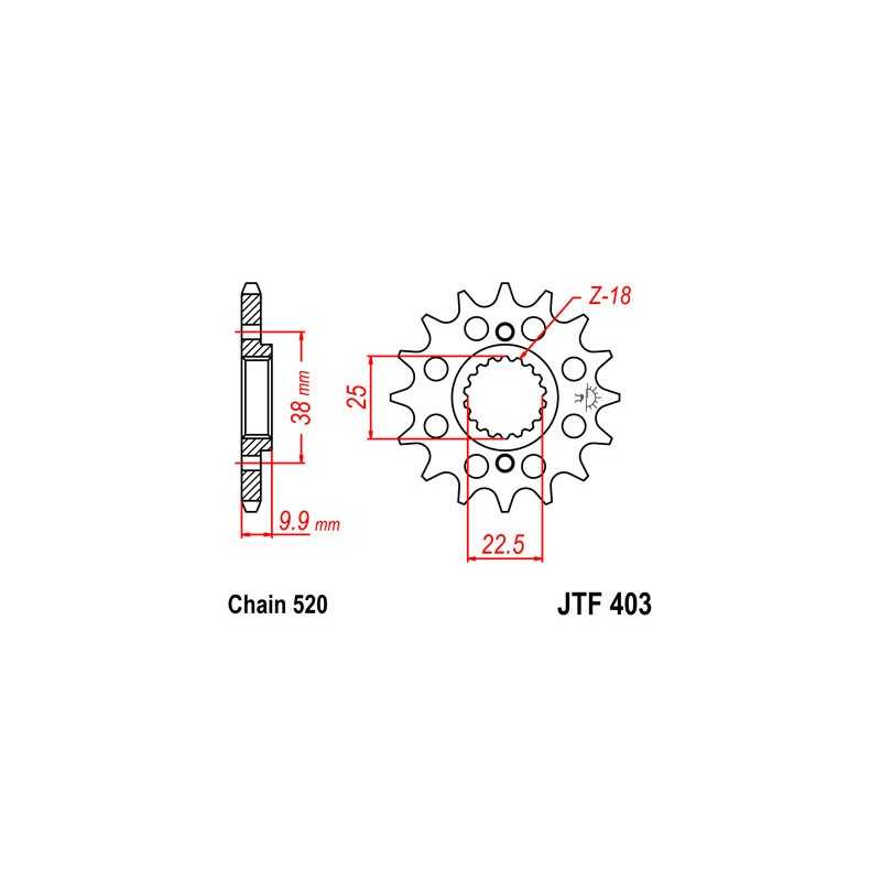Pinion, attack, transmission front