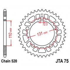 JT SPROCKETS Corona plato transmision aluminio 45 dientes 75 A7545