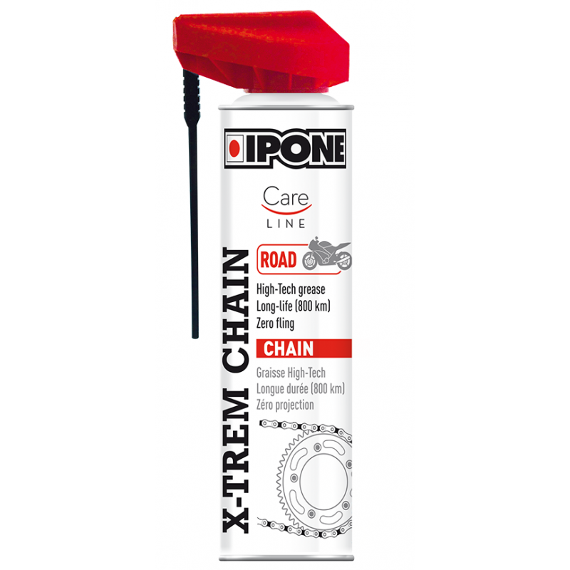 IPONE Spray Xtrem Chain Road de 250ml para una lubricación duradera la cadena tu moto 800641