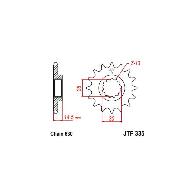 Pinion, attack, transmission front