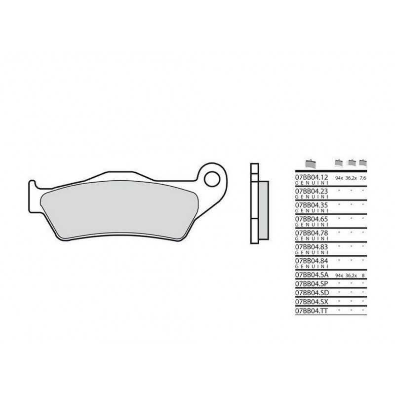 BREMBO Pastillas de freno carbono ceramicas 07BB04CC 40000105