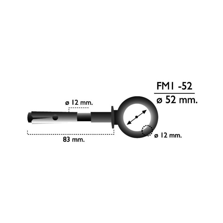 LUMA Anclaje para candados FM1-52 suelos y paredes AFMB1