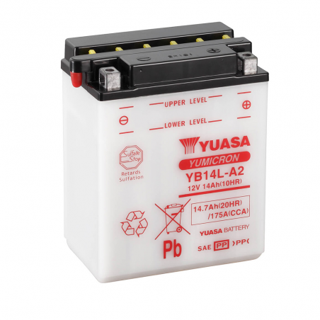 YUASA Batería YB14L-A2 Combipack de para reemplazar modelos convencionales 61329