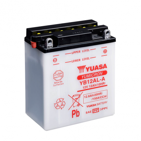 YUASA BATERIA YB12AL-A Dry charged (sin electrolito) 61376
