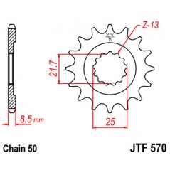Pinion, attack, transmission front