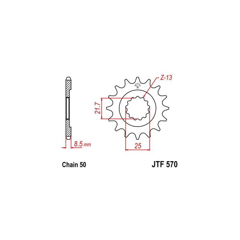 Pinion, attack, transmission front