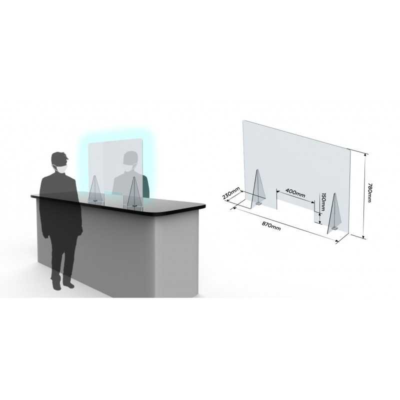 PUIG Protective dividing screen 2 counter supports 870X780 870X780 20330