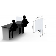 PUIG Office / Store Desktop Divider Screen OFFICE 600X850X4 OFFICE 600X850X4 20421