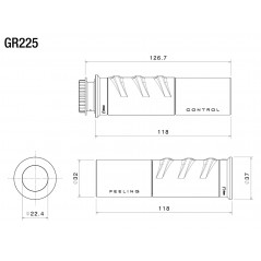 RIZOMA HANDLEBAR GRIPS SET ICON 22 MM GR225