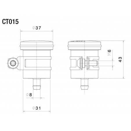 RIZOMA Liquid fluid deposit rear brake CT015