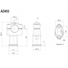 RIZOMA TURRET SUPPORT ADAPTORS FOR HANDLEBAR GRIP Ø 29 mm AZ403