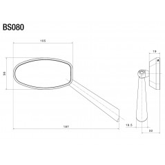 RIZOMA REAR VIEW MIRROR DYNAMIC BS080