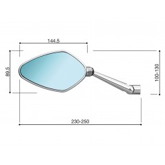 RIZOMA REAR VIEW MIRROR LIMIT SPORT BS150