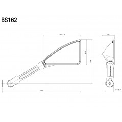 RIZOMA REAR VIEW MIRROR RIGHT TOMOK BS162