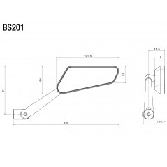 RIZOMA Espejo retrovisor derecho Circuit 744 BS201