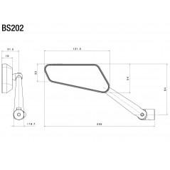 RIZOMA Espejo retrovisor izquierdo Circuit 744 BS202