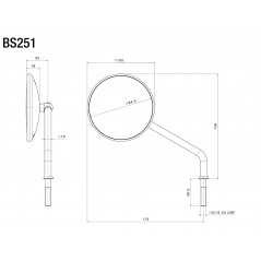 RIZOMA REAR VIEW MIRROR ONE BS251