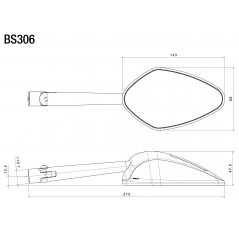 RIZOMA Rear-view mirror with indicator VELOCE L NAKED BS306