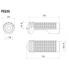 RIZOMA Stirrups passenger foot B-PRO PE630