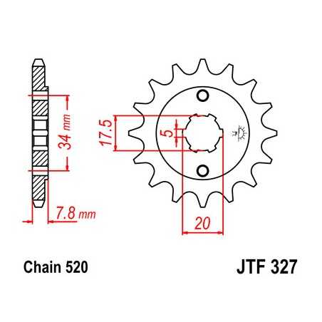 Pinion, attack, transmission front