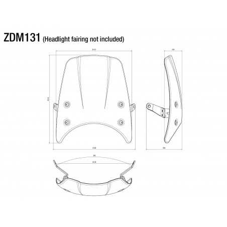 RIZOMA Windscreen adapters CF010 ZDM131