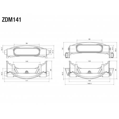 RIZOMA Adaptador Intermitentes OEM/Rizoma (tracero) para asiento monoposto ZDM141