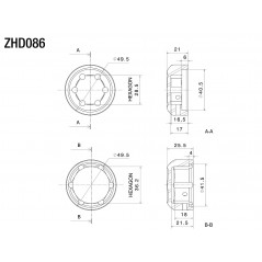 RIZOMA Lid of the rear axle nuts (only for OUTSIDE plate holder) ZHD086