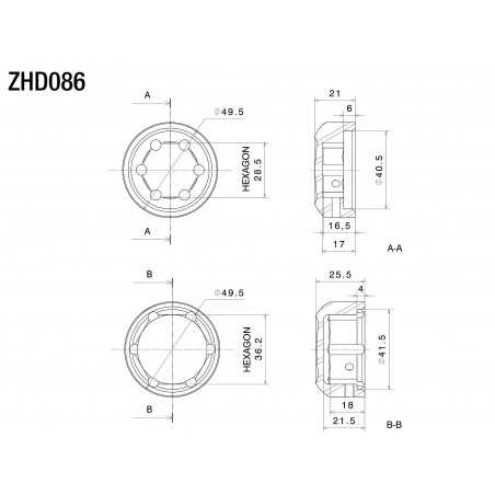 RIZOMA Lid of the rear axle nuts (only for OUTSIDE plate holder) ZHD086