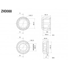 RIZOMA Lid of the rear axle nuts ZHD088