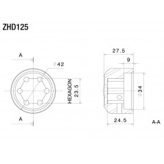 RIZOMA Tapa de los pernos del basculante ZHD125