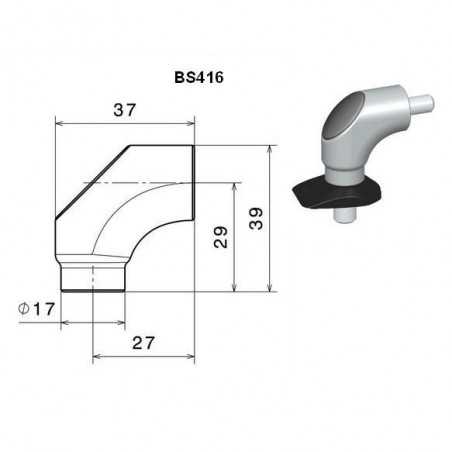 RIZOMA Adaptador espejo retrovisor BS416