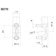 RIZOMA Adaptador espejo retrovisor 10x1.25 BS770