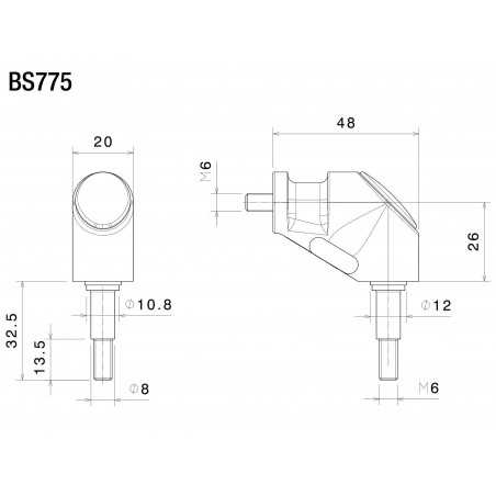 RIZOMA REARVIEW MIRROR ADAPTOR BS775
