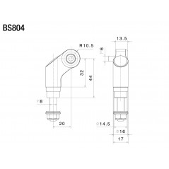 RIZOMA Adaptador espejo retrovisor BS804