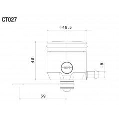 RIZOMA Front brake liquid fluid deposit CT027
