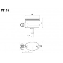 RIZOMA Liquid fluid reservoir rear brake NEXT CT115