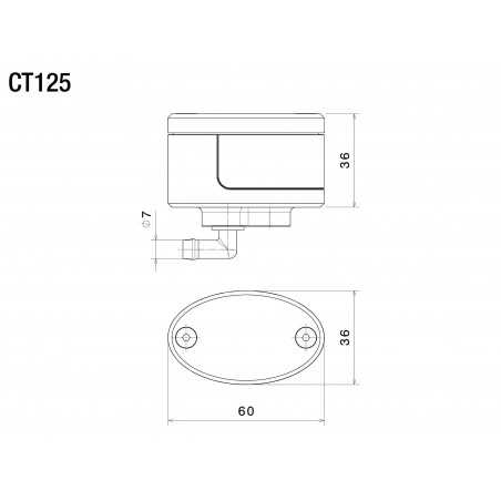 RIZOMA Depósito líquido embrague NEXT de aluminio mecanizado con vaso transparente CT125