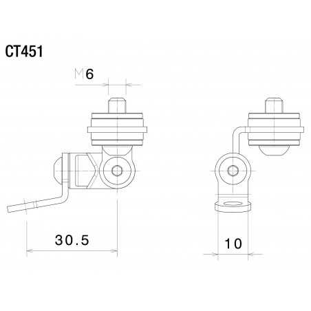RIZOMA Brake fluid / clutch fluid reservoir support CT451