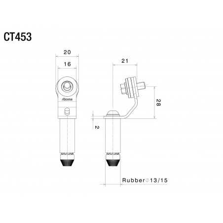 RIZOMA Brake fluid / clutch fluid reservoir support CT453