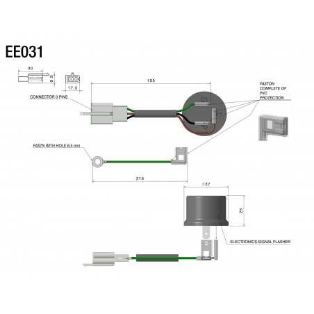 RIZOMA Intermittent flashing relay kit EE031